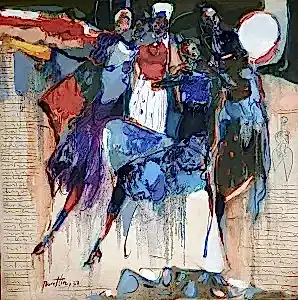 NURETTİN AKKAYA tarafından 2022 yılında 60x60 cm ölçülerinde Tuval üzeri yağlı boya tekniği ile yapılmıştır.