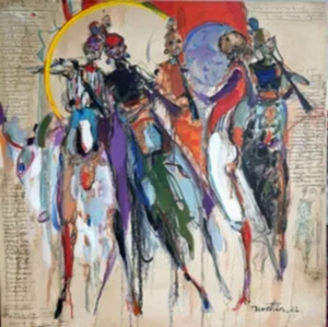 NURETTİN AKKAYA tarafından 2022 yılında 60x60 cm ölçülerinde Tuval üzeri yağlı boya tekniği ile yapılmıştır.