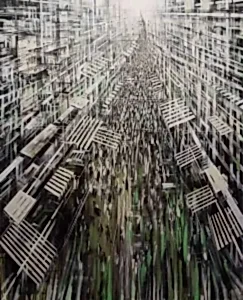 AYHAN ÇETİN tarafından 2023 yılında 150x120 cm ölçülerinde Tuval üzeri akrilik boya tekniği ile yapılmıştır.