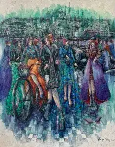 DERYA YILDIZ tarafından 2023 yılında 150x120 cm ölçülerinde Tuval üzeri yağlı boya tekniği ile yapılmıştır.