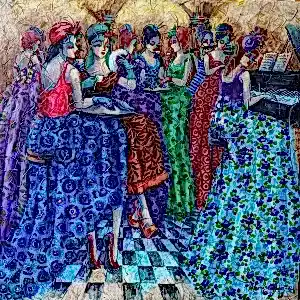 DERYA YILDIZ tarafından 2023 yılında 60x60 cm ölçülerinde Tuval üzeri yağlı boya tekniği ile yapılmıştır.