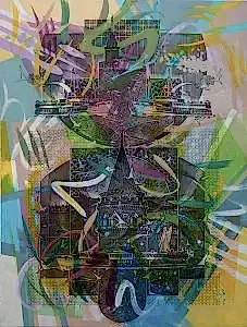 ENGİN KORKMAZ tarafından 2023 yılında 120x90 cm ölçülerinde Tuval üzeri akrilik boya tekniği ile yapılmıştır.