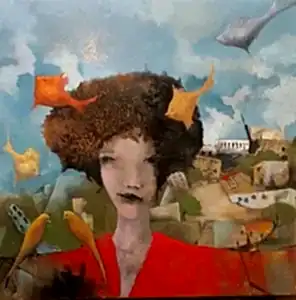 EROL PELİOĞLU tarafından 2023 yılında 60x60 cm ölçülerinde Tuval üzeri yağlı boya tekniği ile yapılmıştır.