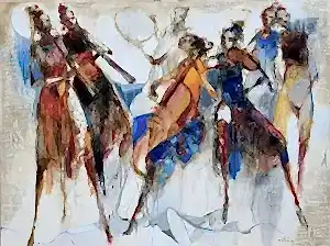 NURETTİN AKKAYA tarafından 2022 yılında 180x240 cm ölçülerinde Tuval üzeri yağlı boya tekniği ile yapılmıştır.