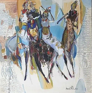 NURETTİN AKKAYA tarafından 2023 yılında 60x60 cm ölçülerinde Tuval üzeri yağlı boya tekniği ile yapılmıştır.