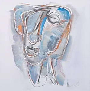 ALİ HERİSCHİ tarafından 2023 yılında 60x60 cm ölçülerinde Tuval üzeri karışık teknik tekniği ile yapılmıştır.