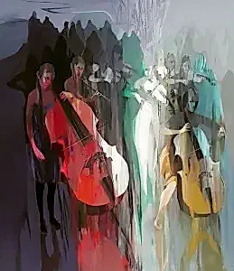 HAKAN ERASLAN tarafından 2023 yılında 100x90 cm ölçülerinde Tuval üzeri akrilik boya tekniği ile yapılmıştır.