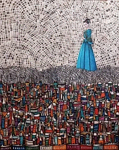 BİNNUR YÜCEBAŞ RUOCCO tarafından 2023 yılında 100x80 cm ölçülerinde Tuval üzeri yağlı boya tekniği ile yapılmıştır.