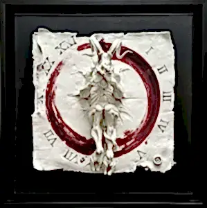 BUĞRA ÖZER tarafından 2023 yılında 57x57 cm ölçülerinde Porselen, Elle şekillendirme, 1250°C tekniği ile yapılmıştır.