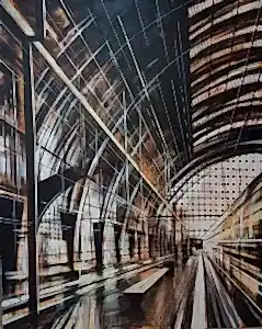 AYHAN ÇETİN tarafından 2024 yılında 150x120 cm ölçülerinde Tuval üzeri akrilik boya tekniği ile yapılmıştır.