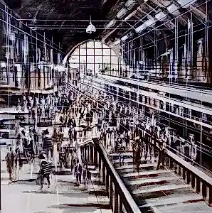 AYHAN ÇETİN tarafından 2024 yılında 60x60 cm ölçülerinde Tuval üzeri akrilik boya tekniği ile yapılmıştır.