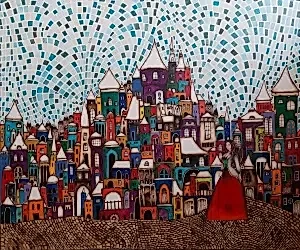 BİNNUR YÜCEBAŞ RUOCCO tarafından 2024 yılında 100x120 cm ölçülerinde Tuval üzeri yağlı boya tekniği ile yapılmıştır.