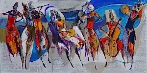 NURETTİN AKKAYA tarafından 2024 yılında 65x130 cm ölçülerinde Tuval üzeri yağlı boya tekniği ile yapılmıştır.