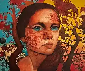 SEMA ÖCAL tarafından 2024 yılında 100x120 cm ölçülerinde Tuval üzeri yağlı boya tekniği ile yapılmıştır.