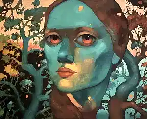 SEMA ÖCAL tarafından 2024 yılında 80x100 cm ölçülerinde Tuval üzeri yağlı boya tekniği ile yapılmıştır.