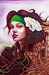 ZEKİYE AKALIN tarafından 2024 yılında 60x40 cm ölçülerinde Tuval üzeri akrilik boya tekniği ile yapılmıştır.