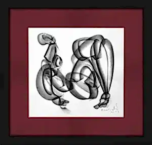 ALİ HERİSCHİ tarafından 2023 yılında 40x40 cm ölçülerinde Kağıt üzeri füzen tekniği ile yapılmıştır.