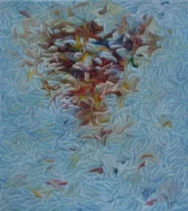 AHMET YEŞİL tarafından 2023 yılında 75x65 cm ölçülerinde Tuval üzeri yağlı boya tekniği ile yapılmıştır.