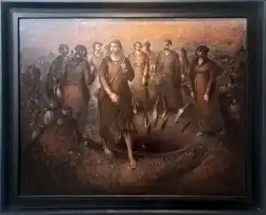 SERTAP YEĞİN tarafından 2024 yılında 80x100 cm ölçülerinde Tuval üzeri yağlı boya tekniği ile yapılmıştır.