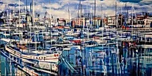 AYHAN ÇETİN tarafından 2025 yılında 65x130 cm ölçülerinde Tuval üzeri akrilik boya tekniği ile yapılmıştır.