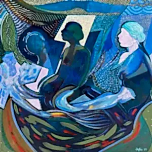 NECMETTİN ÖZLÜ tarafından 2025 yılında 60x60 cm ölçülerinde Tuval üzeri yağlı boya tekniği ile yapılmıştır.