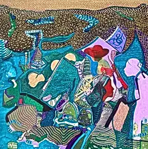 NECMETTİN ÖZLÜ tarafından 2025 yılında 60x60 cm ölçülerinde Tuval üzeri yağlı boya tekniği ile yapılmıştır.