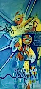 VOLKAN ÇOBAN tarafından 2025 yılında 150x70 cm ölçülerinde Tuval üzeri yağlı boya tekniği ile yapılmıştır.