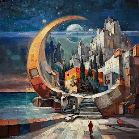 ADEM BAŞPINAR tarafından 2026 yılında 50x50 cm ölçülerinde Tuval üzeri akrilik boya tekniği ile yapılmıştır.