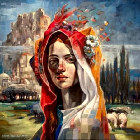 ADEM BAŞPINAR tarafından 2026 yılında 50x50 cm ölçülerinde Tuval üzeri akrilik boya tekniği ile yapılmıştır.