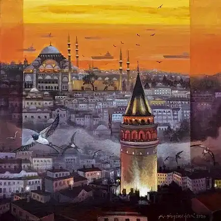 KADİR ŞİŞGİNOĞLU tarafından 2026 yılında 50x50 cm ölçülerinde Tuval üzeri akrilik boya tekniği ile yapılmıştır.