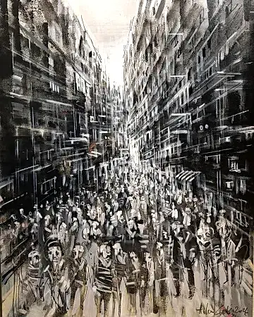 AYHAN ÇETİN tarafından 2026 yılında 100x80 cm ölçülerinde Tuval üzeri akrilik boya tekniği ile yapılmıştır.