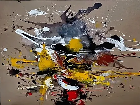 MEHMET SAKIZCI tarafından 2022 yılında 90x120 cm ölçülerinde Tuval üzeri akrilik boya tekniği ile yapılmıştır.