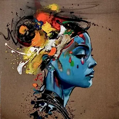 MEHMET SAKIZCI tarafından 2024 yılında 60x60 cm ölçülerinde Tuval üzeri akrilik boya tekniği ile yapılmıştır.