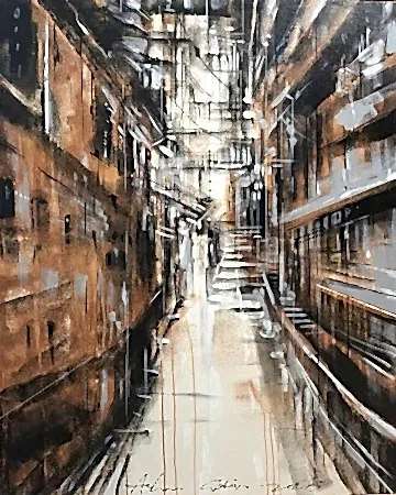 AYHAN ÇETİN tarafından 2026 yılında 100x80 cm ölçülerinde Tuval üzeri akrilik boya tekniği ile yapılmıştır.