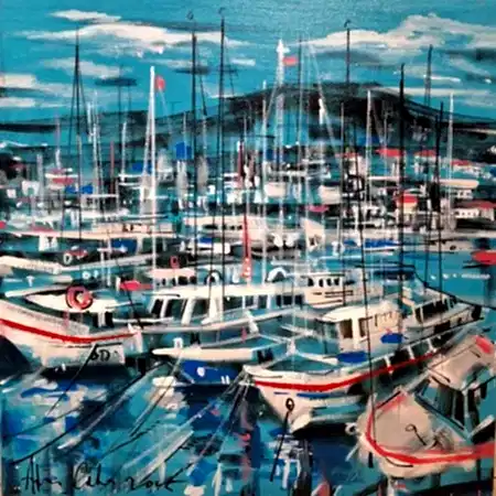 AYHAN ÇETİN tarafından 2025 yılında 50x50 cm ölçülerinde Tuval üzeri akrilik boya tekniği ile yapılmıştır.