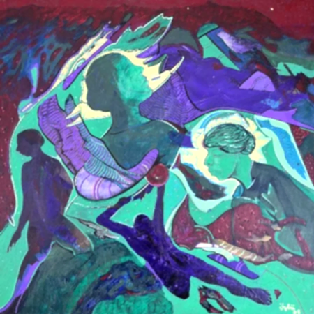 NECMETTİN ÖZLÜ tarafından 2025 yılında 50x50 cm ölçülerinde Tuval üzeri akrilik boya tekniği ile yapılmıştır.