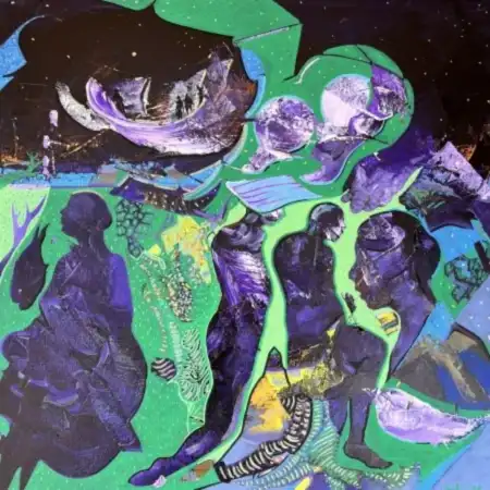 NECMETTİN ÖZLÜ tarafından 2025 yılında 50x50 cm ölçülerinde Tuval üzeri akrilik boya tekniği ile yapılmıştır.