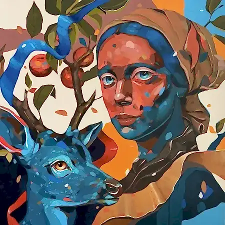 SEMA ÖCAL tarafından 2026 yılında 50x50 cm ölçülerinde Tuval üzeri akrilik boya tekniği ile yapılmıştır.