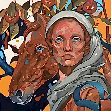 SEMA ÖCAL tarafından 2026 yılında 50x50 cm ölçülerinde Tuval üzeri akrilik boya tekniği ile yapılmıştır.