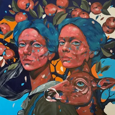 SEMA ÖCAL tarafından 2026 yılında 80x80 cm ölçülerinde Tuval üzeri akrilik boya tekniği ile yapılmıştır.