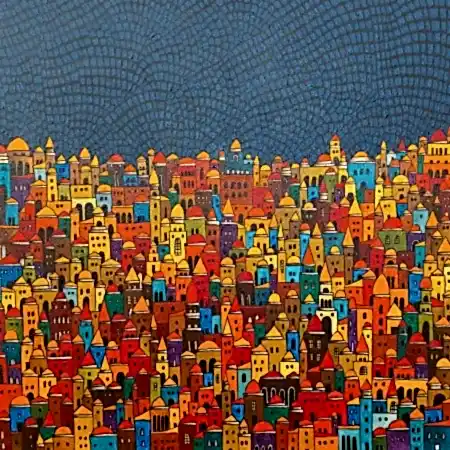 BİNNUR YÜCEBAŞ RUOCCO tarafından 2026 yılında 50x50 cm ölçülerinde Tuval üzeri yağlı boya tekniği ile yapılmıştır.