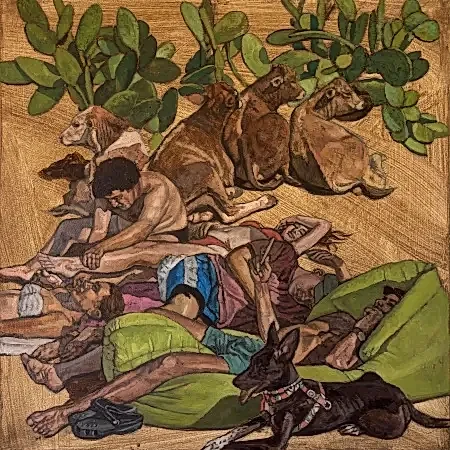 TANJU YAĞAN tarafından 2026 yılında 50x50 cm ölçülerinde Tuval üzeri yağlı boya tekniği ile yapılmıştır.