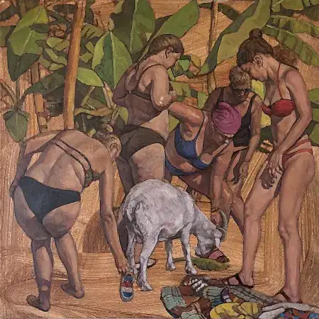 TANJU YAĞAN tarafından 2026 yılında 50x50 cm ölçülerinde Tuval üzeri yağlı boya tekniği ile yapılmıştır.