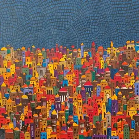 BİNNUR YÜCEBAŞ RUOCCO tarafından 2026 yılında 50x50 cm ölçülerinde Tuval üzeri yağlı boya tekniği ile yapılmıştır.