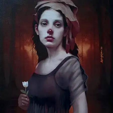 ZEKİYE AKALIN tarafından 2026 yılında 50x50 cm ölçülerinde Tuval üzeri karışık teknik tekniği ile yapılmıştır.