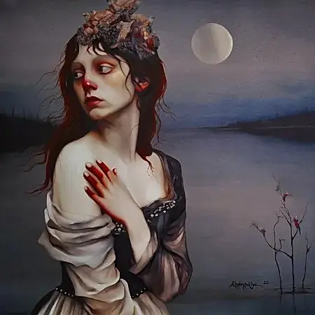 ZEKİYE AKALIN tarafından 2026 yılında 50x50 cm ölçülerinde Tuval üzeri karışık teknik tekniği ile yapılmıştır.