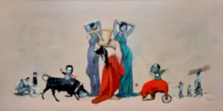 MEHMET SAKIZCI tarafından 2022 yılında 70x140 cm ölçülerinde Tuval üzeri akrilik boya tekniği ile yapılmıştır.