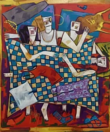 MEHMET YÜCEL tarafından 2025 yılında 60x50 cm ölçülerinde Tuval üzeri akrilik boya tekniği ile yapılmıştır.