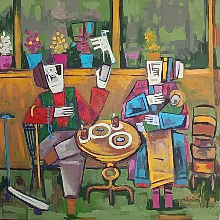 MEHMET YÜCEL tarafından 2026 yılında 50x50 cm ölçülerinde Tuval üzeri akrilik boya tekniği ile yapılmıştır.