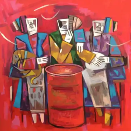 MEHMET YÜCEL tarafından 2026 yılında 50x50 cm ölçülerinde Tuval üzeri akrilik boya tekniği ile yapılmıştır.